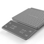 Oneon ドリップスケール 3kg デジタルスケール タイマー付き 計量器 はかり デジタル 0.1g 高精度LED電子スケール 業務用（ブラック）
