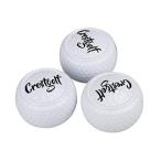 Crestgolf ゴルフボール ゴルフ練習ボール パッティングトレーニング用 3個 ゴルフボール オレンジ ゴルフボール ゴルフ練習ボール