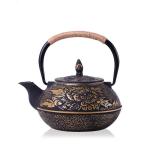 鉄瓶 南部鉄器 牡丹柄 伝統工芸品 茶こし付き 鉄分補給 ホーローなし ガス 電気コンロ 炭火 ih調理器 直火 対応 800ml