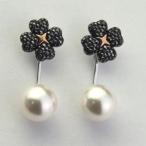 スワロフスキー ピアス アクセサリー レディース LATISHA ジャケット シルバー/ブラック SWAROVSKI 5389161