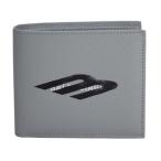 バレンシアガ 財布 メンズ BALENCIAGA 二つ折り札入れ ロゴプリント レザー グレー 594549 2AA7C 1469