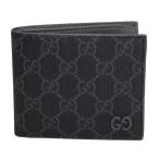 グッチ 財布 メンズ GUCCI 二つ折り札入れ GGスプリームキャンバス×レザー ブラック×グレー 768243 FACQC 1048