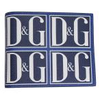 ドルチェ&ガッバーナ 財布 メンズ DOLCE&GABBANA 二つ折り財布 DGロゴ レザー ブルー/ホワイト BP2463 AK443 HBY43