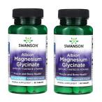 [ выгодный 2 шт. комплект ]SWANSON фирма Gris sin кислота Magne sium1 шарик на 200mg сочетание дополнение 60 шарик × 2 шт Magnesium Glycinate,60cap×2bottle