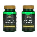 [ выгодный 2 шт. комплект ]Swanson фирма CoQ10 + Vitamin K2, 60 Softgels1 шарик на коэнзим 100mg/ витамин K2.180mcg сочетание дополнение 60 шарик × 2 шт 