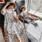 親子 ペアルック 女の子 ワンピース 夏服 親子コーデ 半袖 親子ペア ドレス コーデ レディース ワンピース ママ 夏 家族 お揃い ブランド 大人 子供
