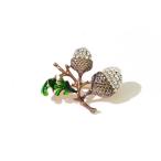 Yahoo! Yahoo!ショッピング(ヤフー ショッピング)ブローチ レディース 安い スーツ 花 おしゃれ アクセサリー シンプル セレモニー フォーマル ジルコニア 60/70/80/90代 母の日 記念日 ギフト ゴールド brooch