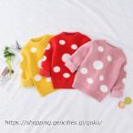  baby детская одежда длинный рукав tops полька-дот симпатичный мягкий 3 цвет весна осень круг воротник 100 110 120 Корея способ розовый красный желтый 