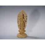 仏像 聖観音菩薩 3寸 かや 金泥書き付き