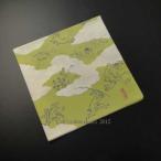 50チーフ 鳥獣人物戯画 風呂敷(グリーン)