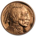 [カプセル付き] (新品) 1913年 アメリカ「インディアン ヘッド」レプリカ 純銅・1オンス 28.35gm 銅貨 コイン