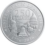 [保証書・カプセル付き] (新品) アメリカ「250周年記念」純銀 1オンス メダル