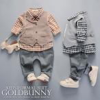 男の子 ベビー フォーマル セパレート 千鳥柄 スーツ 子供服 ベビー服 紳士風 フォーマル 赤ちゃん 子供 男の子 入園 上下セット 80/90/100/110