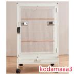 クリアアクリル鳥かご 複数飼い大型インコ ケージ セキセイインコゴザクラインコオカメインコ鳥籠 Ｗ46×Ｄ46×Ｈ77cm(外寸)