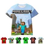 Minecraft マインクラフト 男の子 女の子 Tシャツ キッズ お揃い ペア 半袖シャツ 服 tシャツ 子ども服 小学生 カットソー ギフト ゆったり ルームウェア