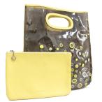 アンテプリマ ポーチ付き ハンドバッグ レディース ビニール イエロー クリア 中古  ANTEPRIMA
