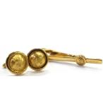  Lancel запонки булавка для галстука мужской GP Gold б/у LANCEL