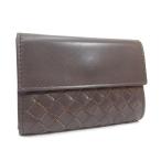 Bottega Veneta сетка W крюк футляр для карточек мужской кожа Brown б/у бесплатная доставка BOTTEGAVENETA