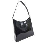 サルヴァトーレフェラガモ サイド金具 ショルダーバッグ レディース エナメル ブラック AF21 9729 中古 Salvatore Ferragamo