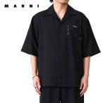 MARNI マルニ トロピカルウール マルニメンディングロゴ ボーリングシャツ CUMU0054S1 TW839 オープンカラーシャツ 半袖シャツ メンズ