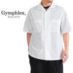 GYMPHLEX ジムフレックス コットンポプリン オープンカラーシャツ J-1353 HGL 開襟シャツ 半袖シャツ 無地