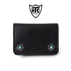 ショッピングスタッズ HTC エイチティーシー MULTI CARD CASE FLOWER STONE TQ スタッズ レザー カードケース 名刺入れ ギフト プレゼント