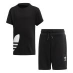 adidas アディダスオリジナルス ビッグトレフォイル Tシャツ&ショーツ セットアップ FM5617 上下セット ギフト プレゼント キッ