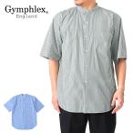 ショッピングジムフレックス GYMPHLEX ジムフレックス バンドカラー ストライプシャツ GY-B0156 MUL 半袖シャツ メンズ