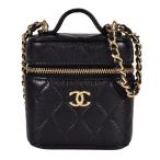 ショッピングシャネル シャネル CHANEL マトラッセ ミニバニティ ショルダーバッグ キャビアスキン ブラック ゴールド金具 ココマーク 31番台