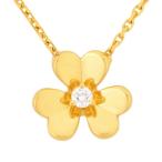 ヴァンクリーフ&amp;アーペル Van Cleef&amp;Arpels フリヴォル ペンダント ミニモデル ダイヤモンド K18YG VCARP0J100 ネックレス