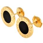 ブルガリ BVLGARI ブルガリ ブルガリ オニキス ピアス K18YG 計6.4g イエローゴールド