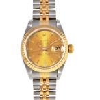 ロレックス ROLEX 68173 デイトジャスト E番(1990〜1991年頃製造) 腕時計 自動巻 ゴールド文字盤 フルーテッドベゼル レディース