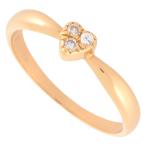 スタージュエリー STAR JEWELRY ハートモチーフ リング 指輪 ダイヤモンド 0.35ct 約7.5号 K18 1.5g