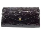 ルイヴィトン LOUIS VUITTON ポルトフォイユ ジャンヌ  長財布 モノグラム ヴェルニ M61688 アマラント ゴールド金具 レディース