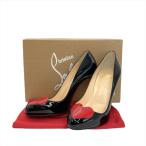 クリスチャンルブタン Christian Louboutin ハート パンプス エナメル ブラック パテントレザー レディース
