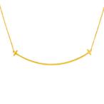 ティファニー TIFFANY＆Co. ティファニーT ネックレス 44.5cm スマイル ペンダント ラージ K18YG