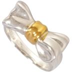 ティファニー Tiffany&Co. リボン リング 指輪 約8号 K18YG 4.1g イエローゴールド 925 シルバー レディース