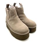 アグ UGG ニューメル プラットフォーム チェルシー ブーツ 1134526 グレー レディース