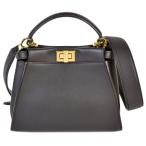 フェンディ FENDI ピーカブー ミニ ハンドバッグ ペカン 2WAY ストラップ付 レザー ダークブラウン 8BN244 AAFLF 19TW