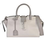 サンローラン パリ SAINT LAURENT 2WAYハンドバッグ ダウンタウン カバス ベイビートート ライトグレー/グレー スエード 436834