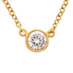 ティファニー Tiffany&Co. バイザヤード ネックレス ダイヤモンド K18YG 1.8g イエローゴールド 4.5mm レディース