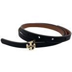  Tory Burch Tory Burch Logo двусторонний ремень кожа черный Gold металлические принадлежности Brown 75cm женский 