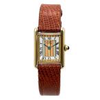 カルティエ Cartier マストタンクSM ヴェルメイユ 腕時計 クォーツ トリニティカラー レディース