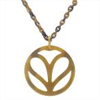 エルメス HERMES ハート ネックレス バッファローホーン ブラウン ユニセックス