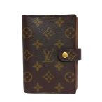 Louis Vuitton LOUIS VUITTON Agenda PM обложка для записной книжки монограмма парусина R20005 Brown CA0979 6 дыра 