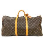 Louis Vuitton LOUIS VUITTON ключ poru60 сумка "Boston bag" монограмма парусина кожа M41422 Brown Gold металлические принадлежности 