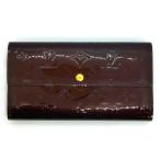 ルイヴィトン LOUIS VUITTON ポルトフォイユ サラ 長財布 モノグラム ヴェルニ M93524 アマラント ゴールド金具 TN4182