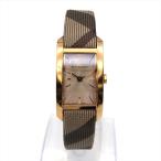 ショッピングBURBERRY バーバリー BURBERRY BU9510 腕時計 クォーツ ゴールド文字盤 チェック柄 レディース