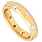 ショッピングティファニー ティファニー Tiffany&Co. ドッツ リング 指輪 ダイヤモンド 約9号 K18YG 5.1g Pt950