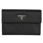 プラダ PRADA テスート 二つ折り財布 ナイロン レザー M510 ブラック
